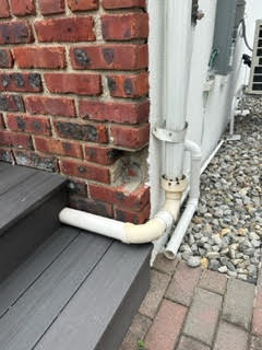 Chimney and brickwork after masonry color transformation